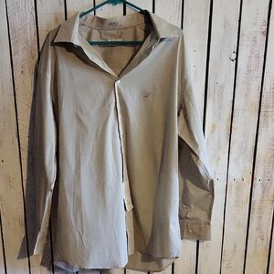 Haggar Beige Fitted Shirt